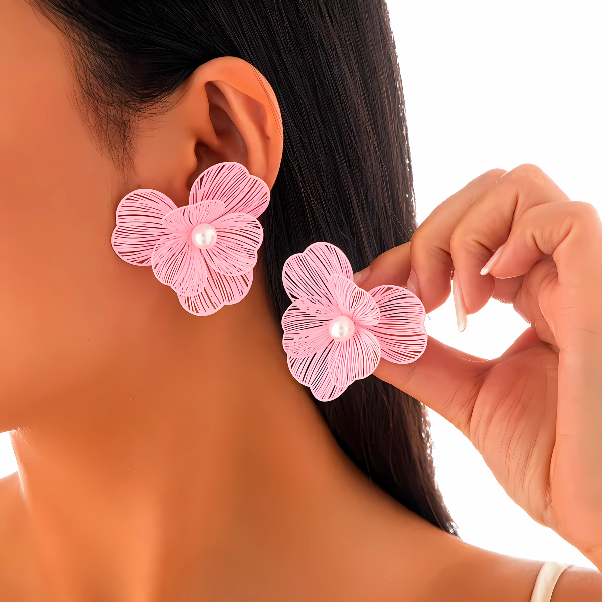 Blush Veil Earrings