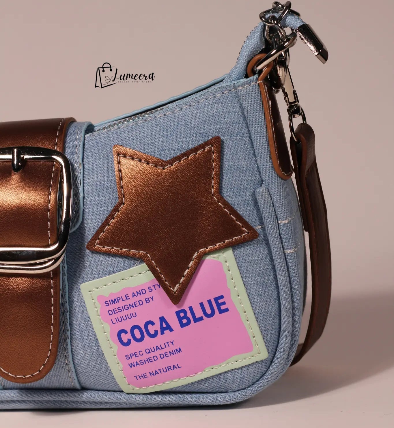 Celeste Charm Denim Bag