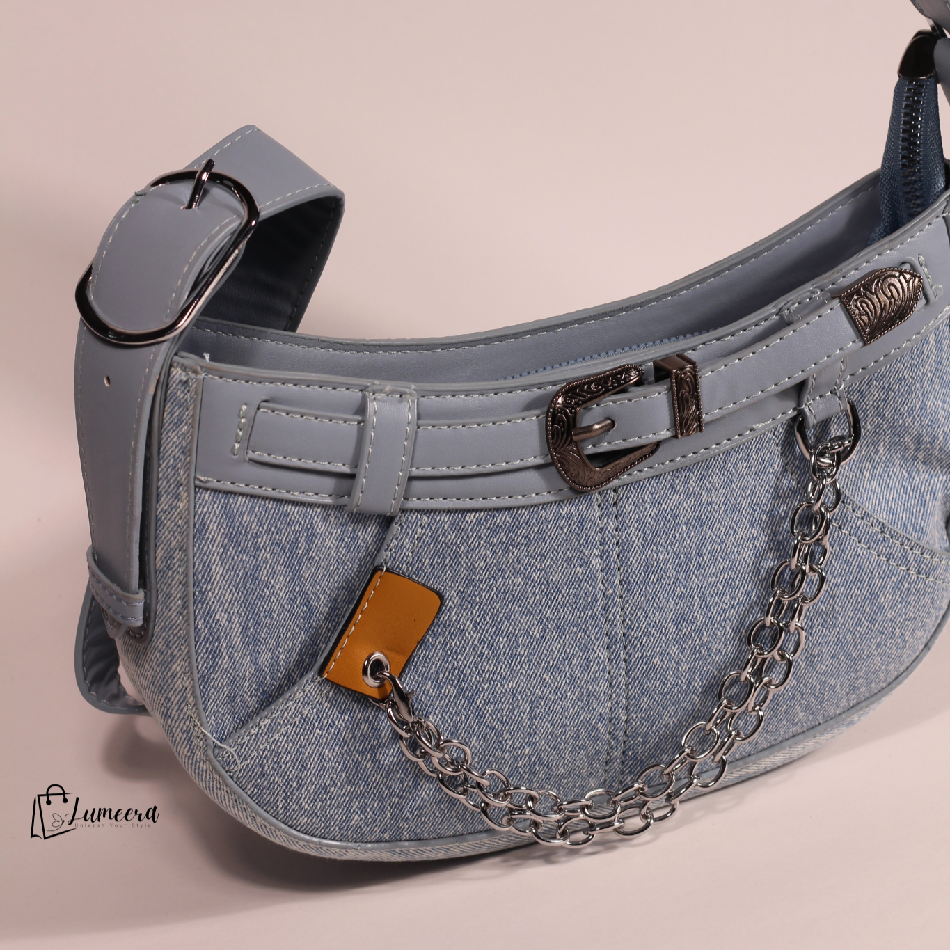 Chambray Luxe Denim Bag