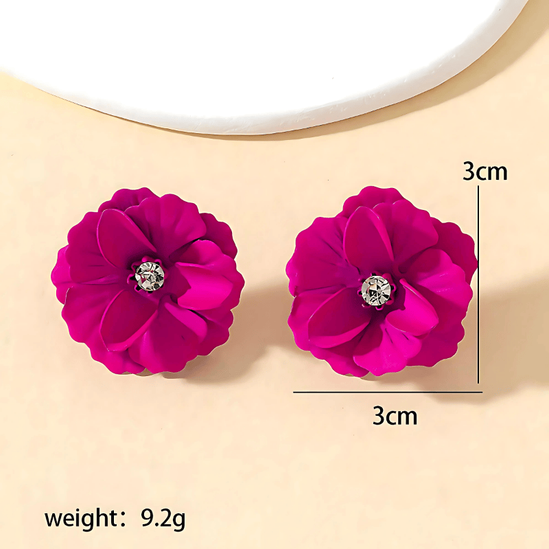 Ruby Glint Stud Earrings