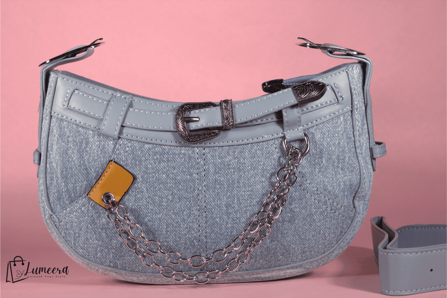 Chambray Luxe Denim Bag