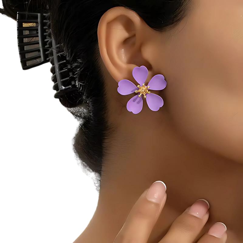 Lilac Glow Stud Earrings