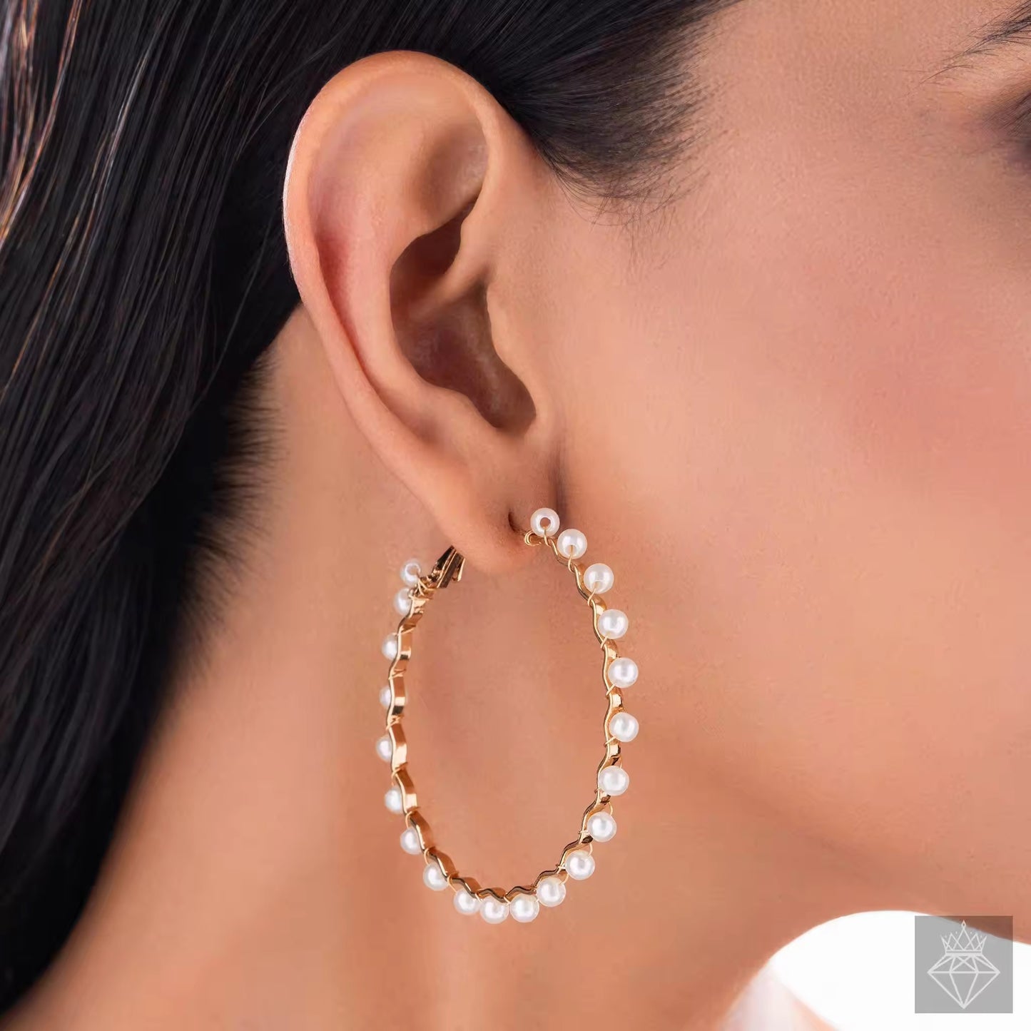Luna Pearls Hoops Earrings