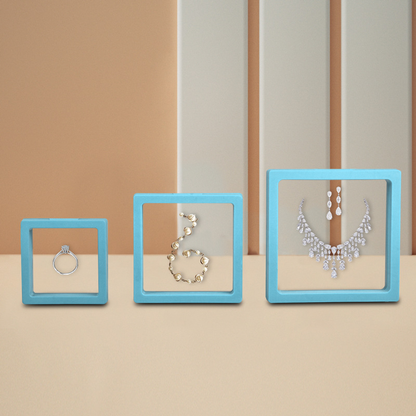 Jewelry Storage Display Box Colorful Transparent Film Box Dust-proof Storage Box(Jewelry not Included)