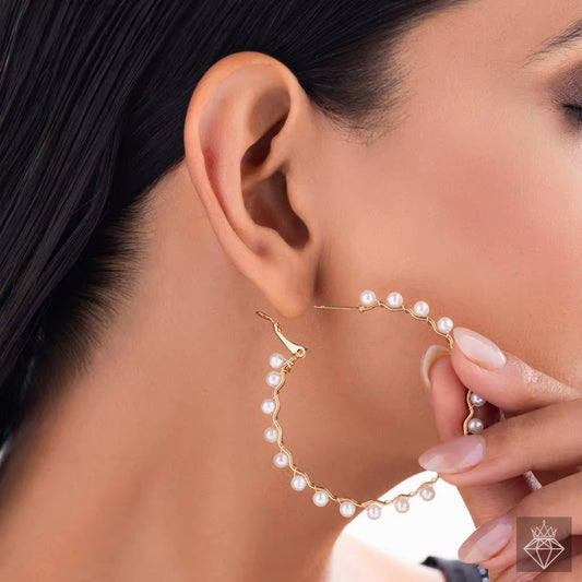 Luna Pearls Hoops Earrings