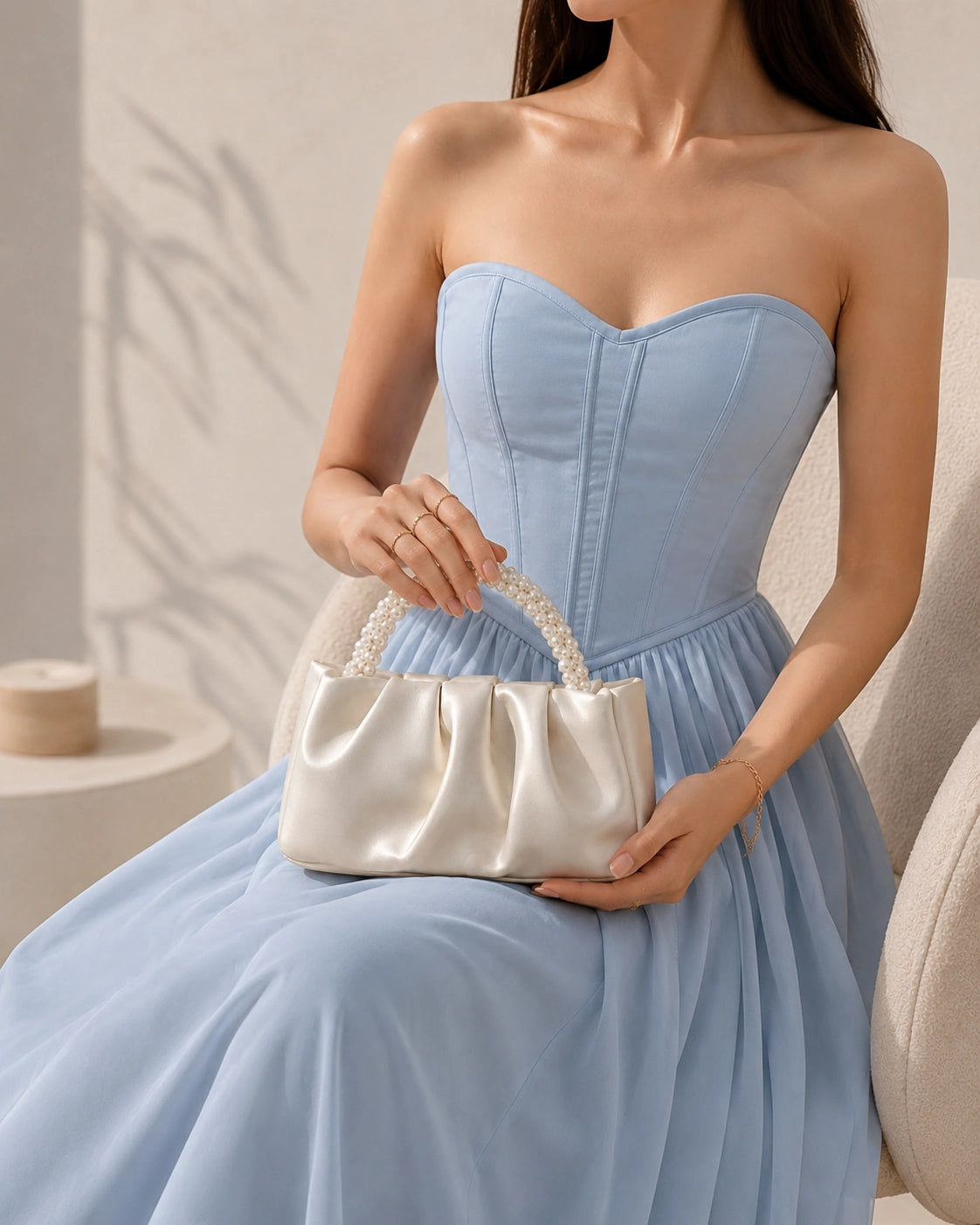 Luminous Pearl Gather Bag