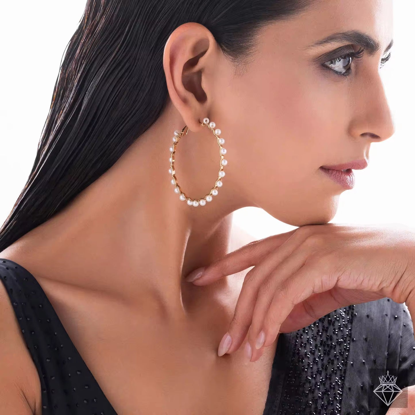 Luna Pearls Hoops Earrings