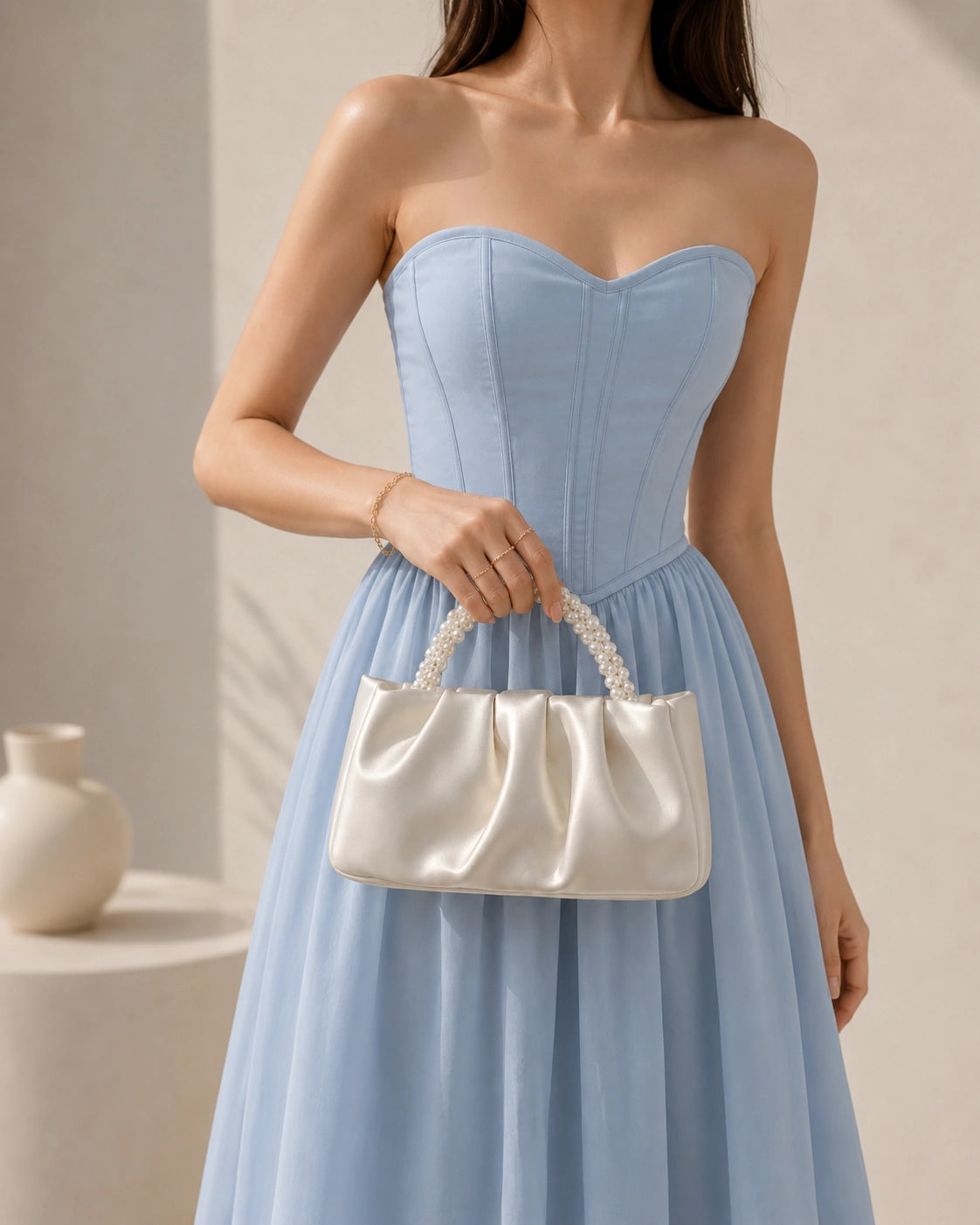 Luminous Pearl Gather Bag