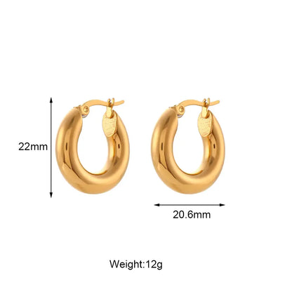Golden Orbit Hoops Earrings