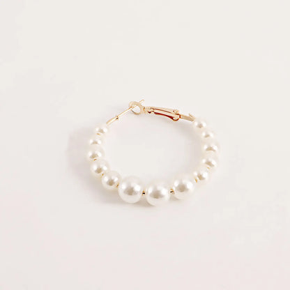 Pearl Full Hoops Earrings
