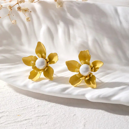 Olive Whirl Earrings