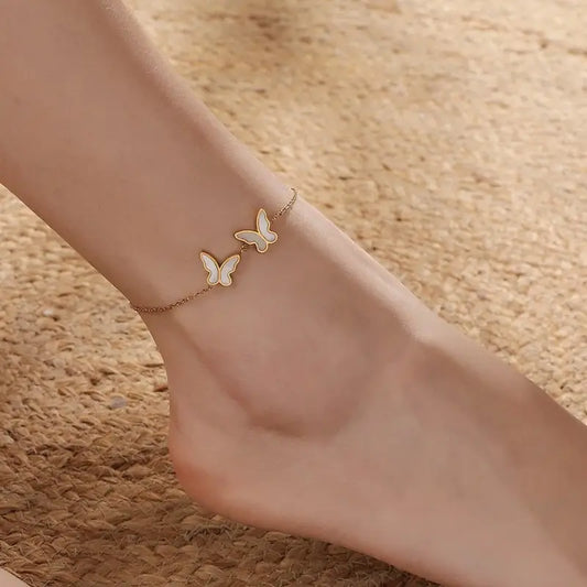 Pearl Butterfly Anklet