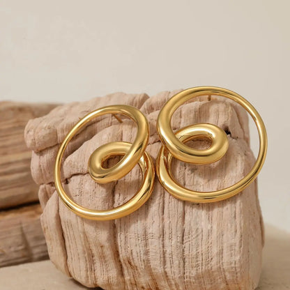 Selena's Golden Swirl Earrings