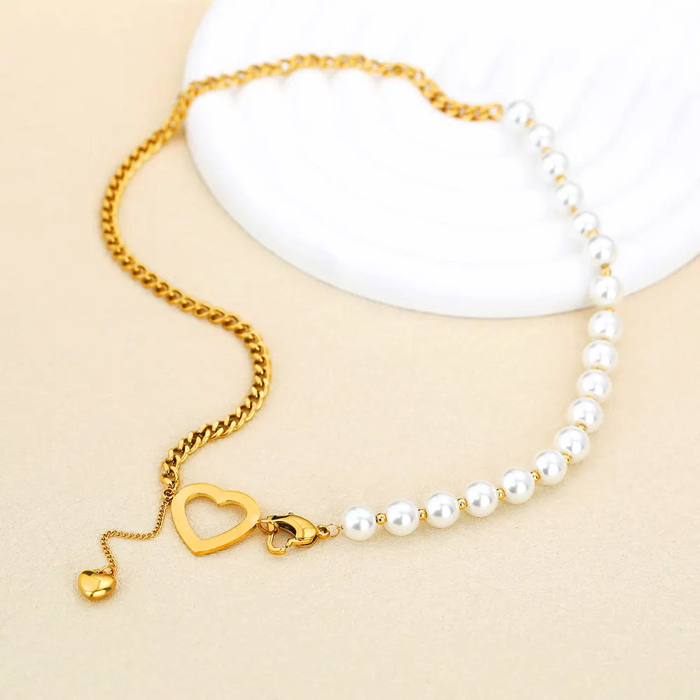 Heart & Pearl Necklace