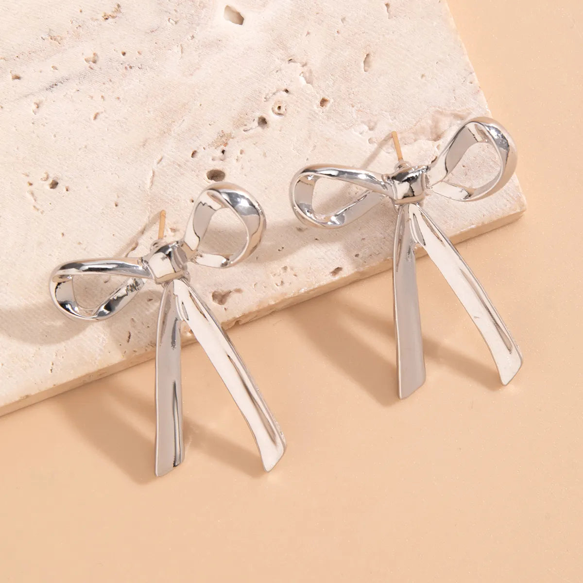 Golden Velvet Bow Earrings