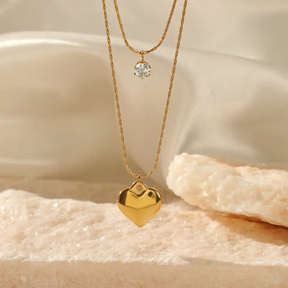 Radiant Heart Layered Necklace