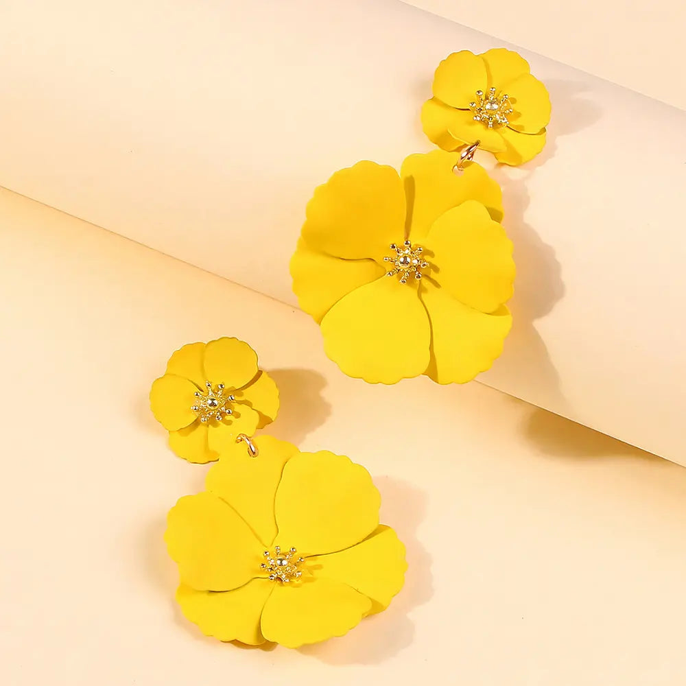 Sunshine Petal Dazzle ( Clip Earring )