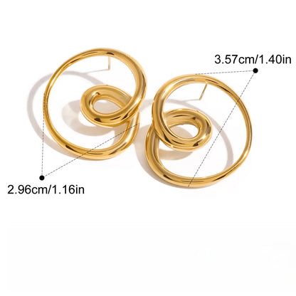 Selena's Golden Swirl Earrings