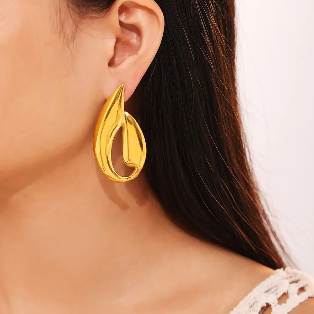 Golden Petal Earrings