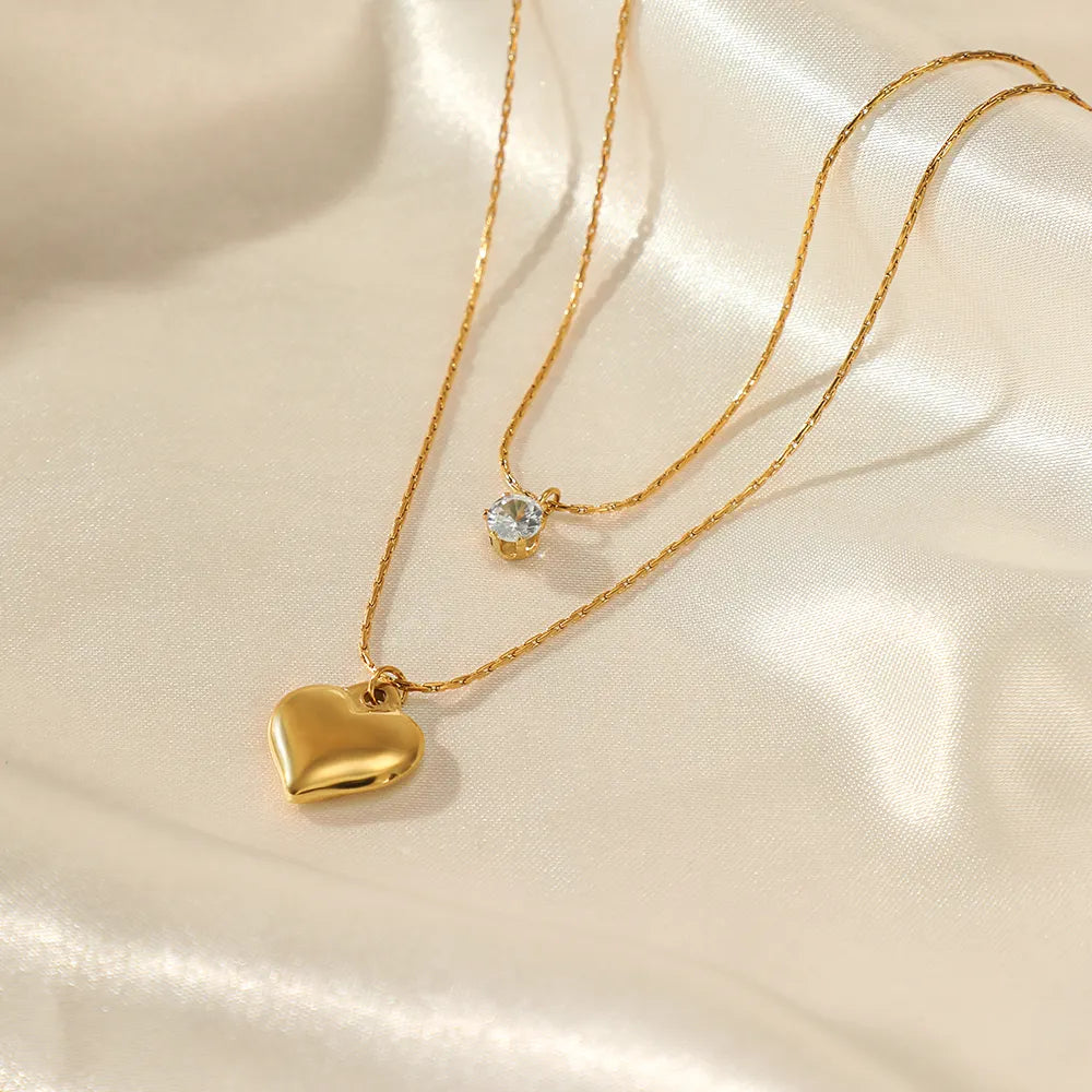 Radiant Heart Layered Necklace