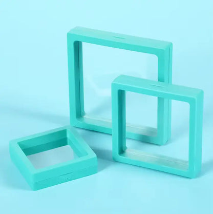 Jewelry Storage Display Box Colorful Transparent Film Box Dust-proof Storage Box(Jewelry not Included)