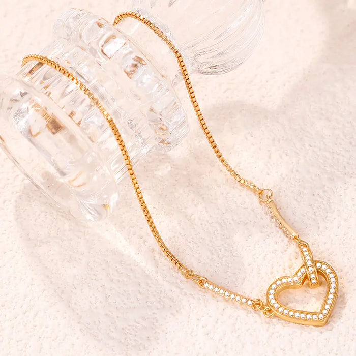 Golden Heartlink Bracelet