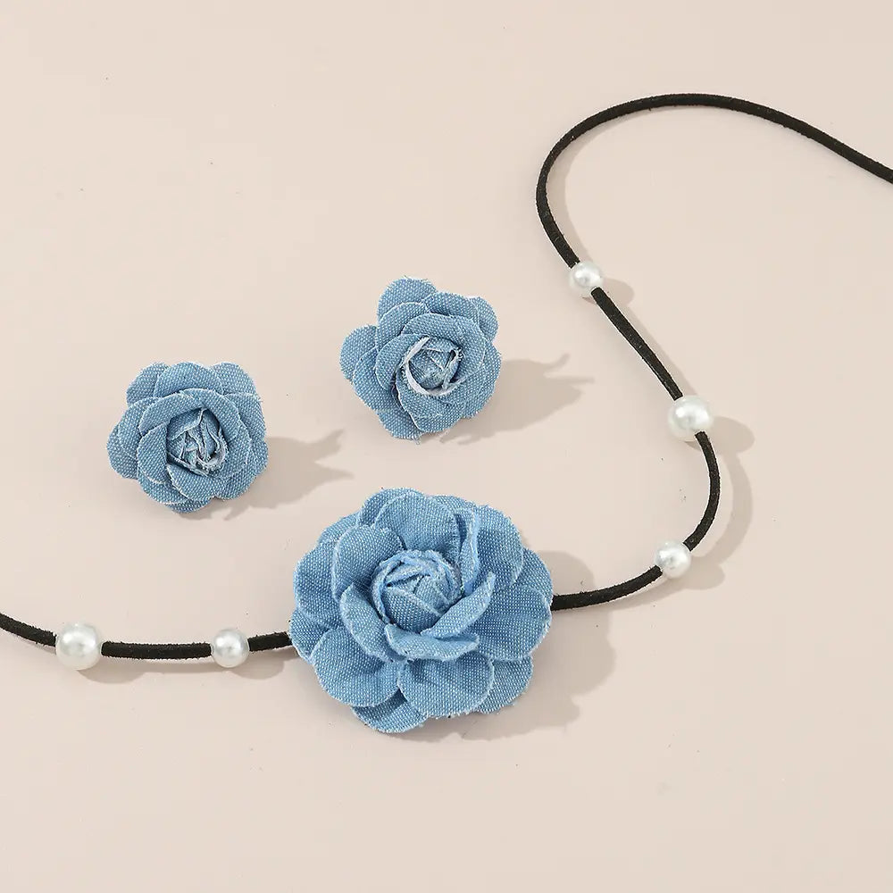 Denim Blossom Set