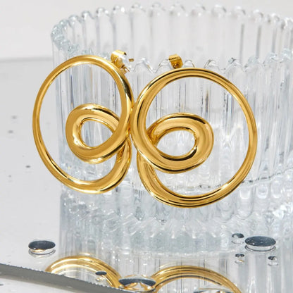 Selena's Golden Swirl Earrings