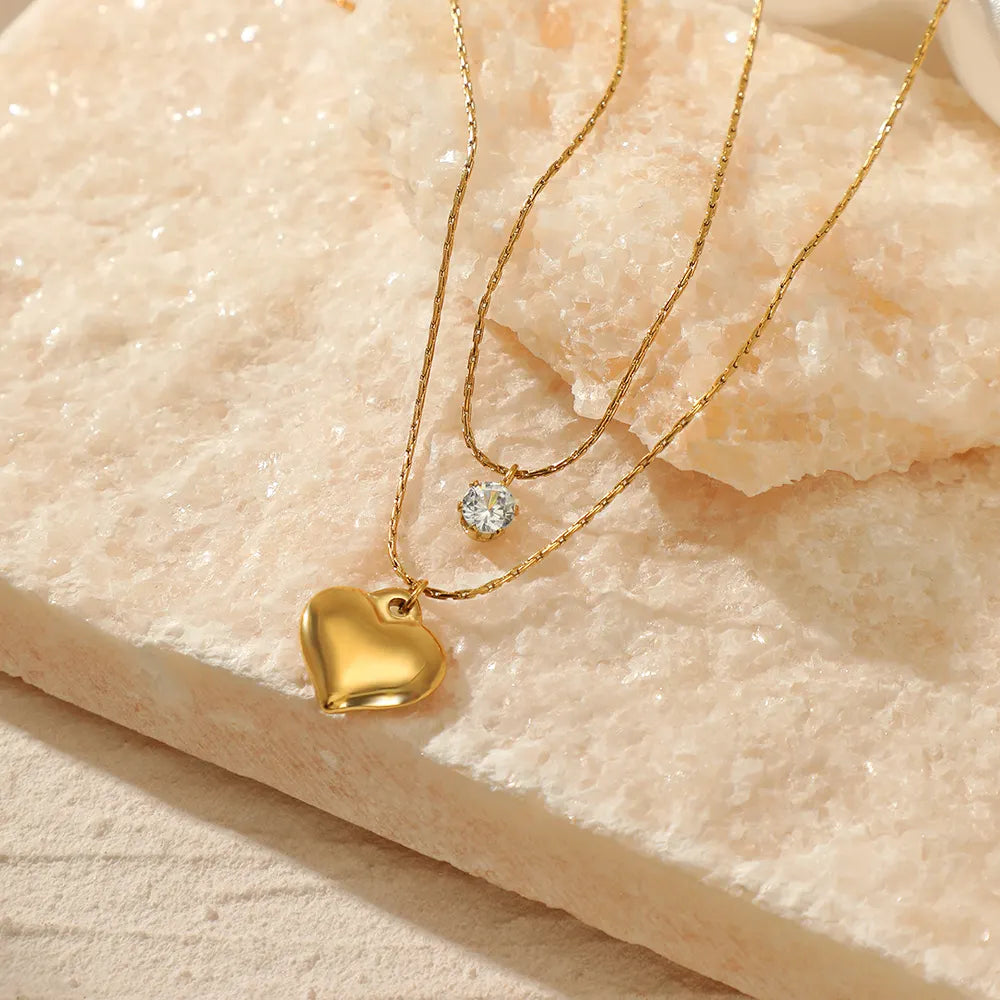 Radiant Heart Layered Necklace