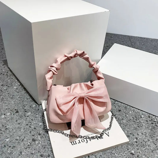 🎁 Blush Bow Enchantment Handbag