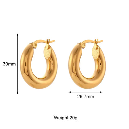 Golden Orbit Hoops Earrings
