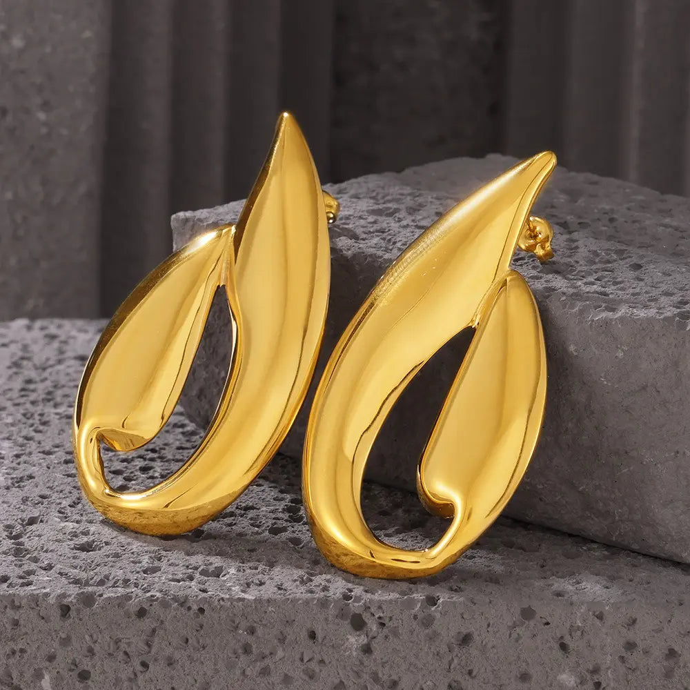 Golden Petal Earrings