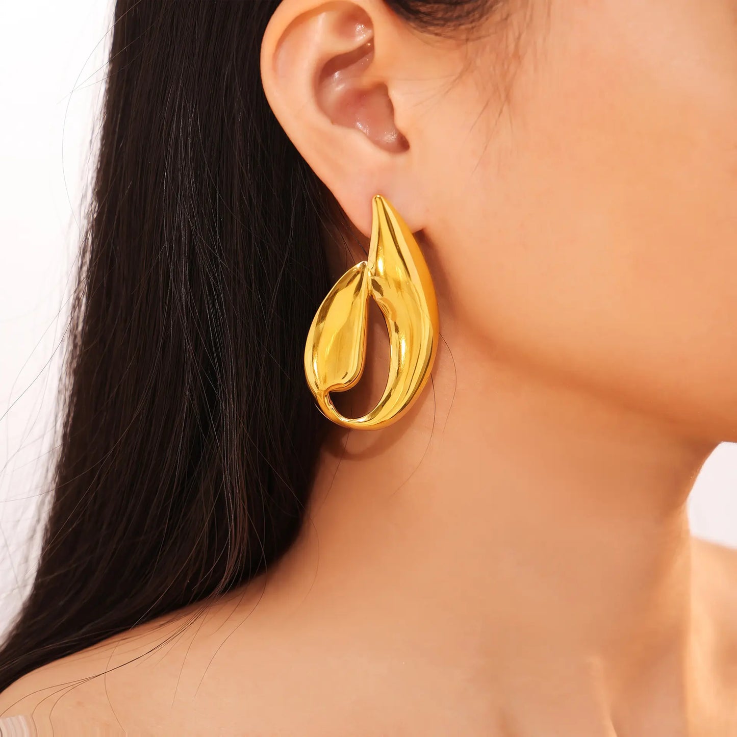 Golden Petal Earrings