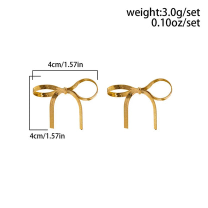 Golden Luxe Bow Earrings