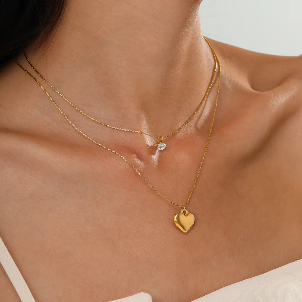 Radiant Heart Layered Necklace