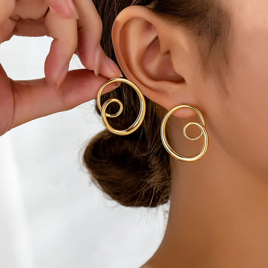 Selena's Golden Swirl Earrings