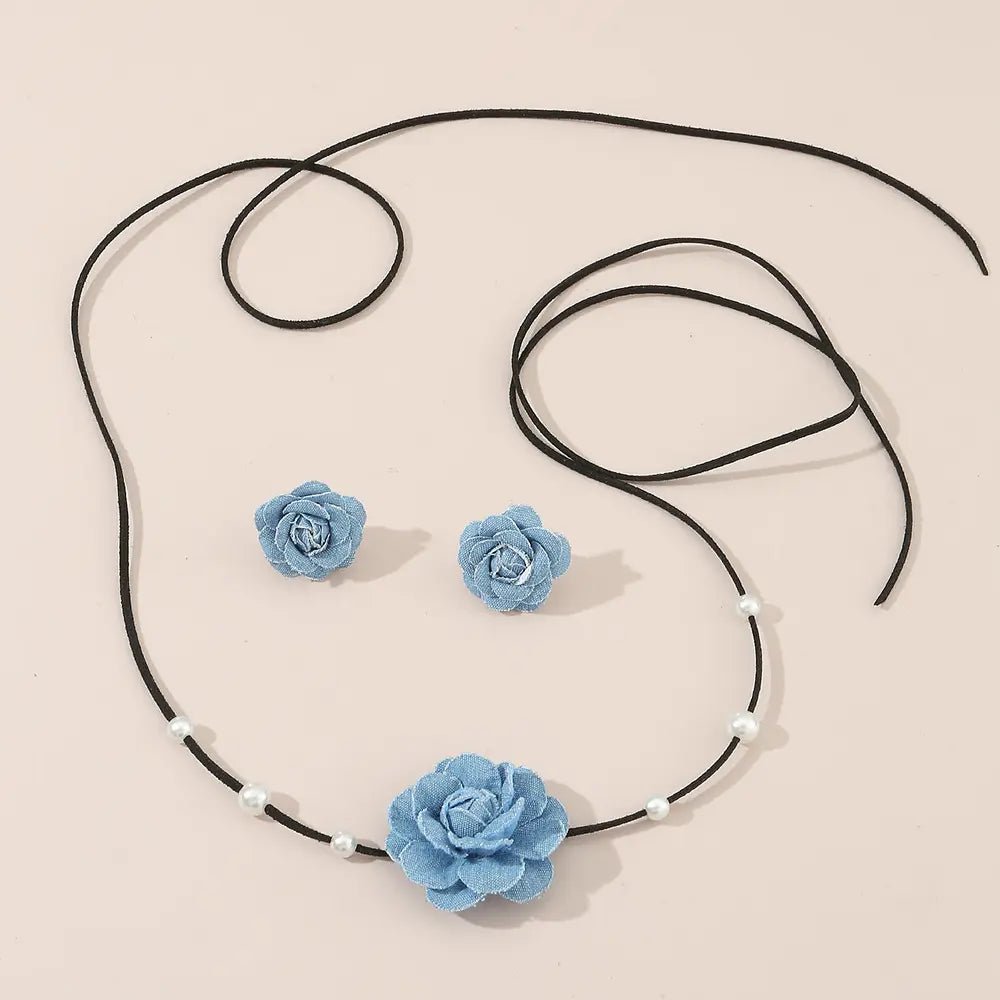 Denim Blossom Set