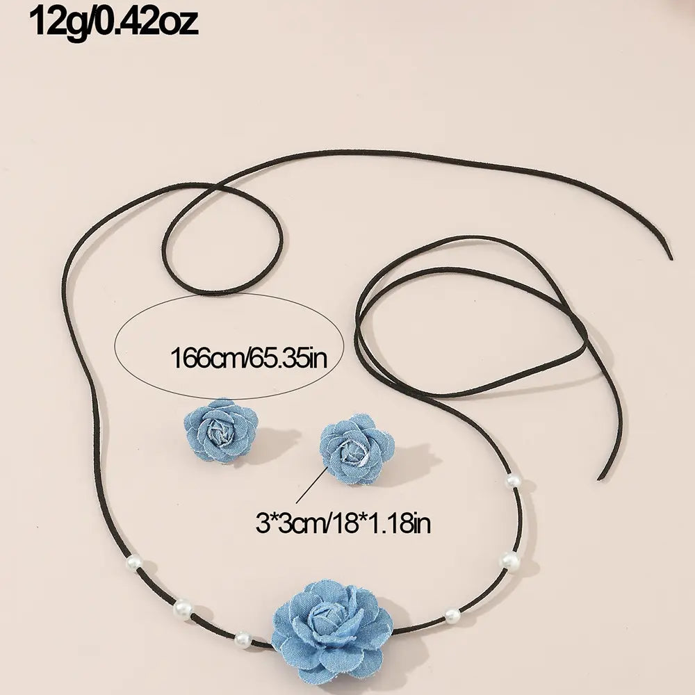 Denim Blossom Set