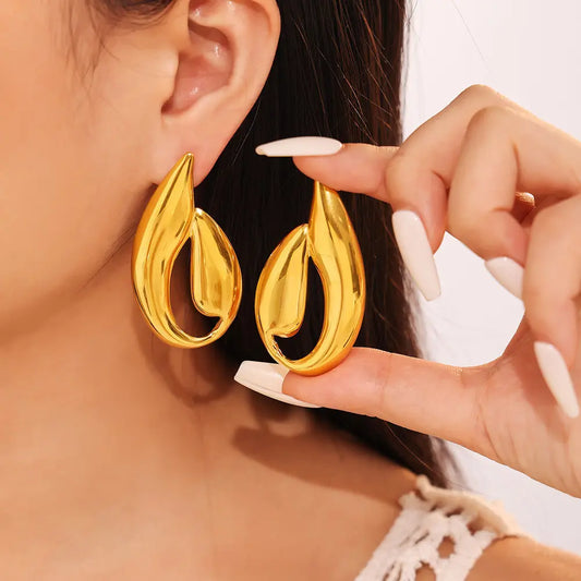 Golden Petal Earrings