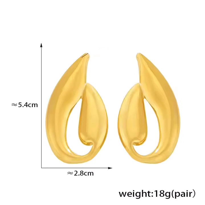 Golden Petal Earrings