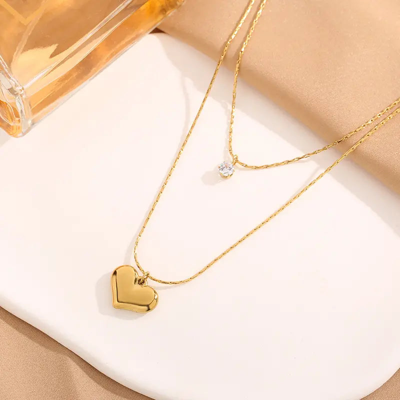 Radiant Heart Layered Necklace