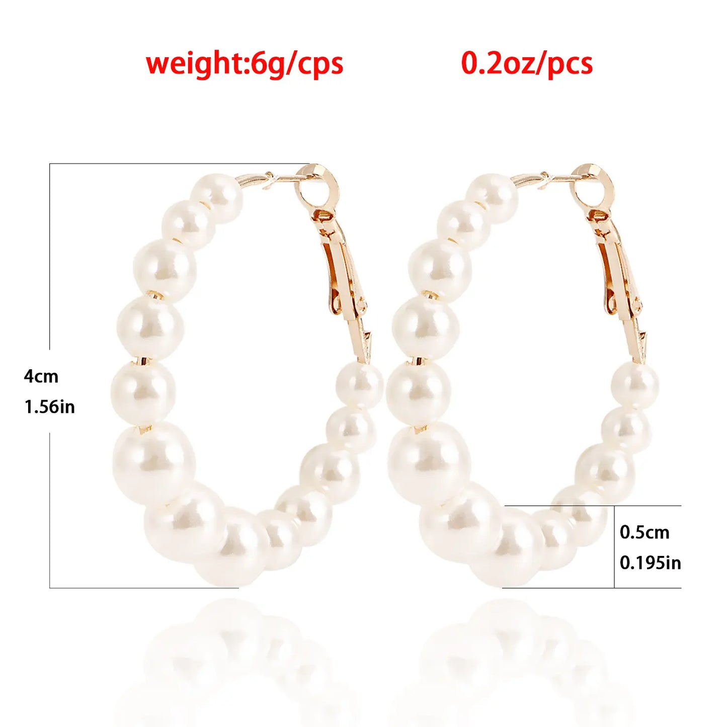 Pearl Full Hoops Earrings
