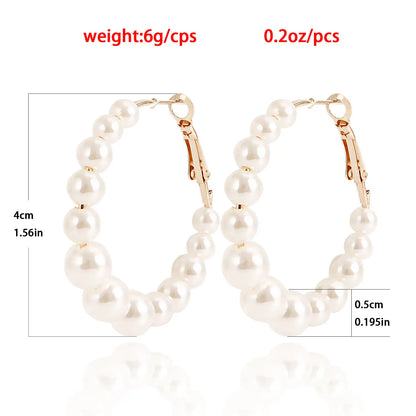 Pearl Full Hoops Earrings