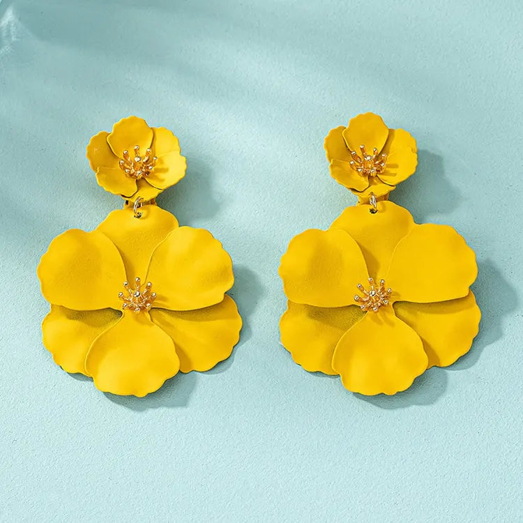 Sunshine Petal Dazzle ( Clip Earring )