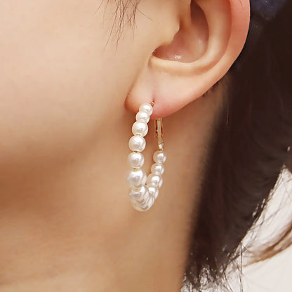 Pearl Full Hoops Earrings