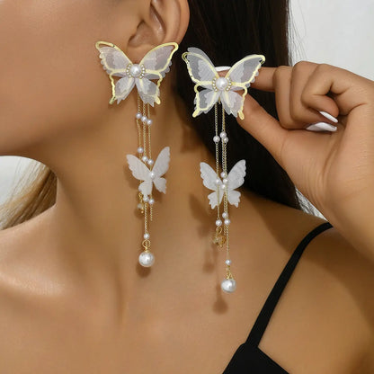 Enchanted Butterfly Drop Earrings
