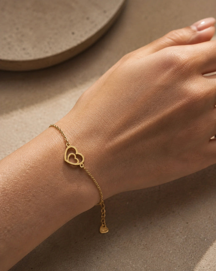 Golden Heartbeat Bracelet