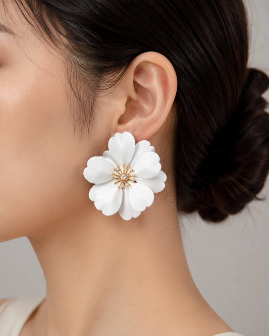Frosted Petal Earrings