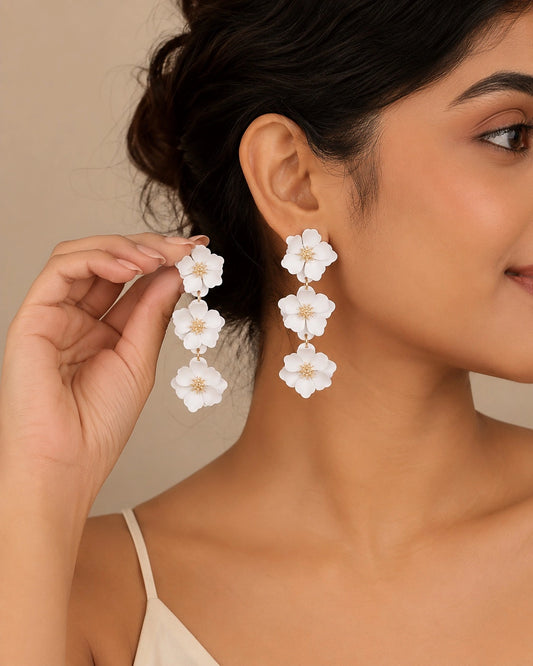 Moonlit Petals Earrings