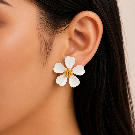 Frosted Glow Stud Earrings